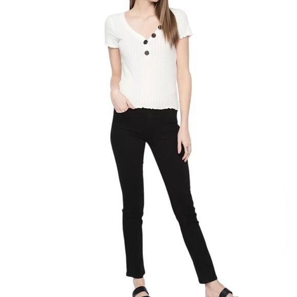 American Eagle Outfitters White Button-Detail Women's Top, Size L - Picture 4 of 8